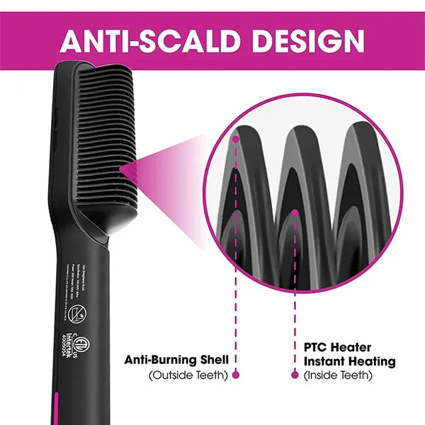 BIG SALE 45% OFF🔥Negative Ion Hair Straightener Styling Comb & 2 in 1 Hair Straightener Brush 👜