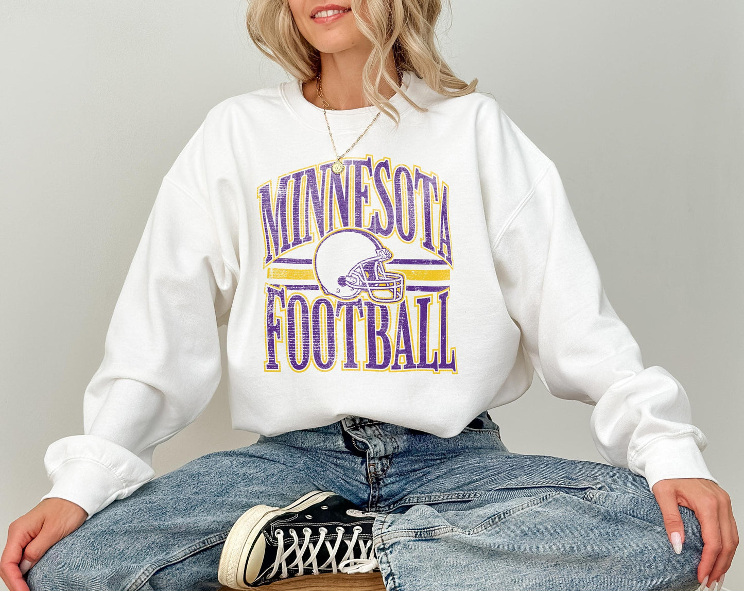 Vintage Minnesota Football Sweatshirt, Minnesota Football Crewneck, Minnesota Vikings, Minnesota Football, Gift for Vikings fans