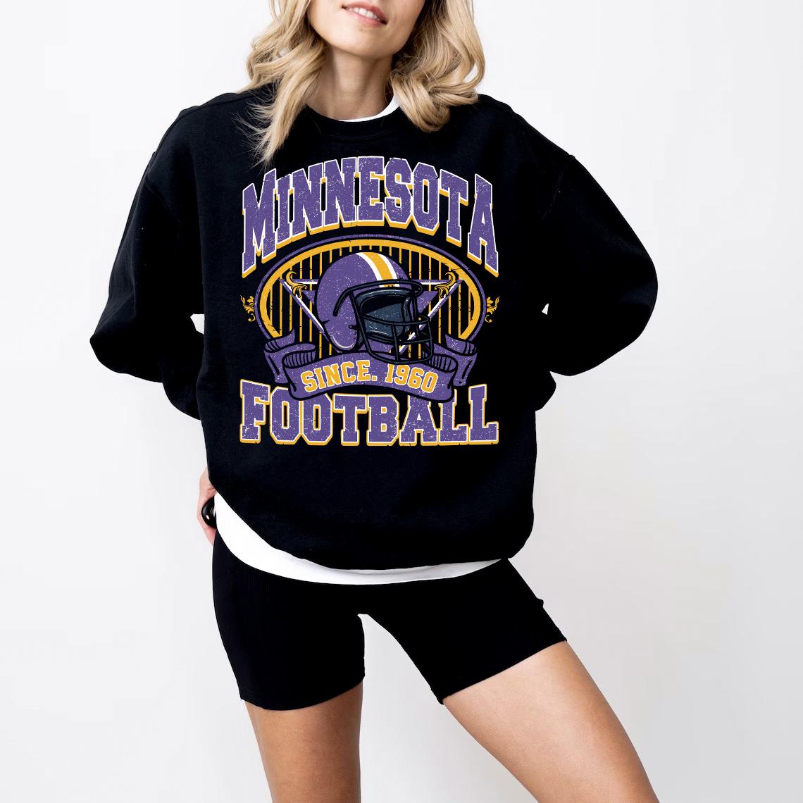 Minnesota Football Sweatshirt Viking Sweatshirt Crewneck Minnesota Football Crewneck Sunday Minnesota/ Minnesota Team Football Shirt