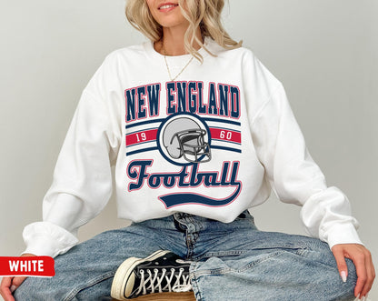 New England Football Sweatshirt / T-Shirt, The Pats Shirt, Vintage New England Crewneck, Patriots Sweatshirt, New England Fan Gift