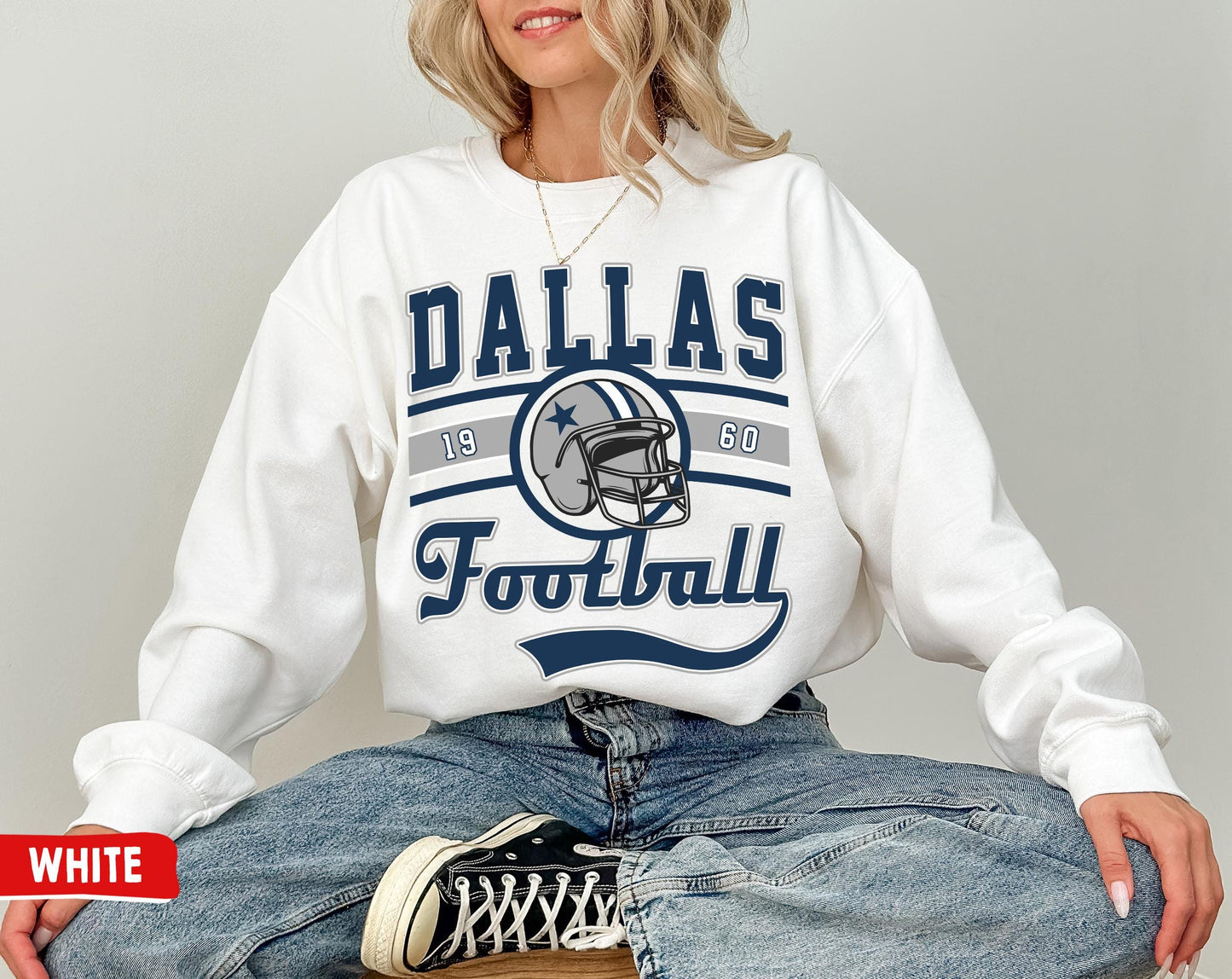 Dallas Football T-Shirt \ Sweatshirt, Vintage Style Dallas Football Shirt, Cowboy Sweatshirt, Dallas Shirt, Football Shirt, Dallas Fans