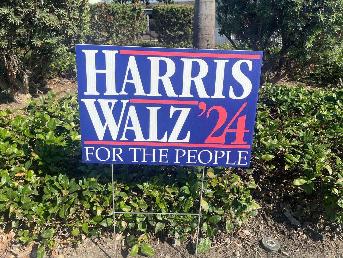 Harris Walz 2024 Yard Sign with Stakes, Double Sided Political Yard Sign for Democratic Party (Design 4) , Kamala Harris Yard Sign HWYS01