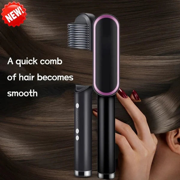 BIG SALE 45% OFF🔥Negative Ion Hair Straightener Styling Comb & 2 in 1 Hair Straightener Brush 👜