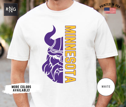 Minnesota Football Shirt, Viking Football Shirt, Minnesota Football Apparel, Viking Sports Apparel, Retro Minnesota Football Fan Gift