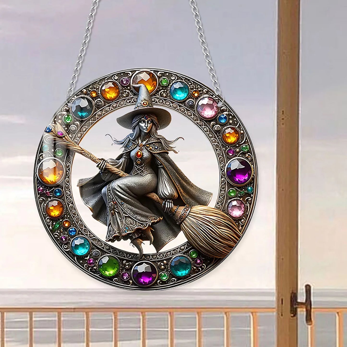 Beautiful Witch - Personalized Witch Window Hanging Suncatcher Ornament