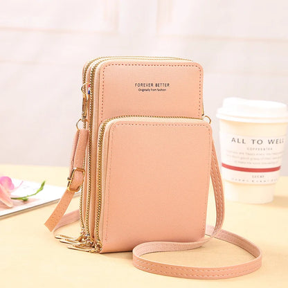 Leather Small Crossbody Bag/Mini Messenger Shoulder Handbag