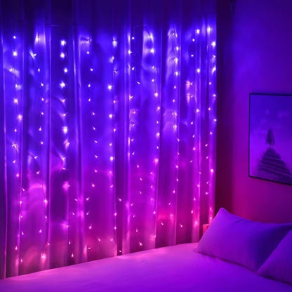 LED Decorative Rainbow curtain lights