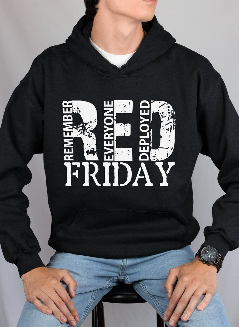 Red Friday Remember Everyone Deployed Sweatshirt, Red Friday Sweater, American Flag Us Veteran Sweatshirt, Red Friday Shirt, Veteran Shirt